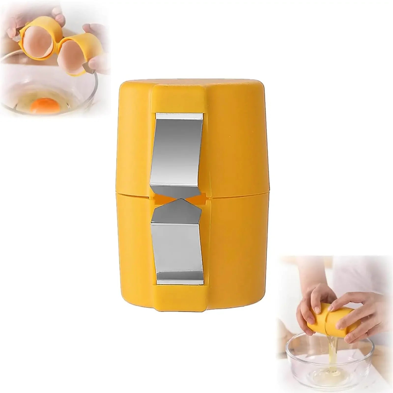 1/2pcs Multifunctional Egg Shell Opener Handheld Egg Cracker Separator Tool Eggshell Cutter Easy Open Kitchen Gadget for Raw Egg