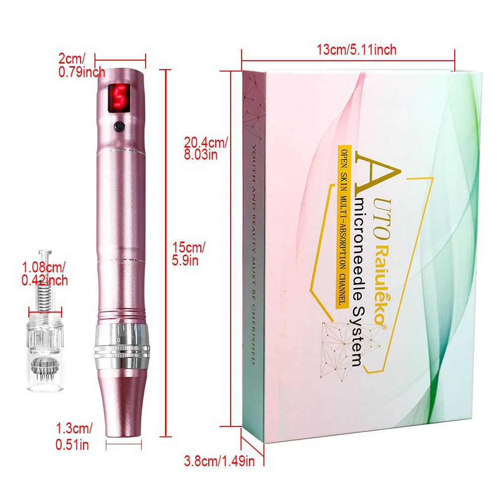 Electric Dr.imp Pen Wireless Dermapen Beuty Care Machine Mute Derma Pen Needle Cartridge Microneedling Tips Nano Micro Needles