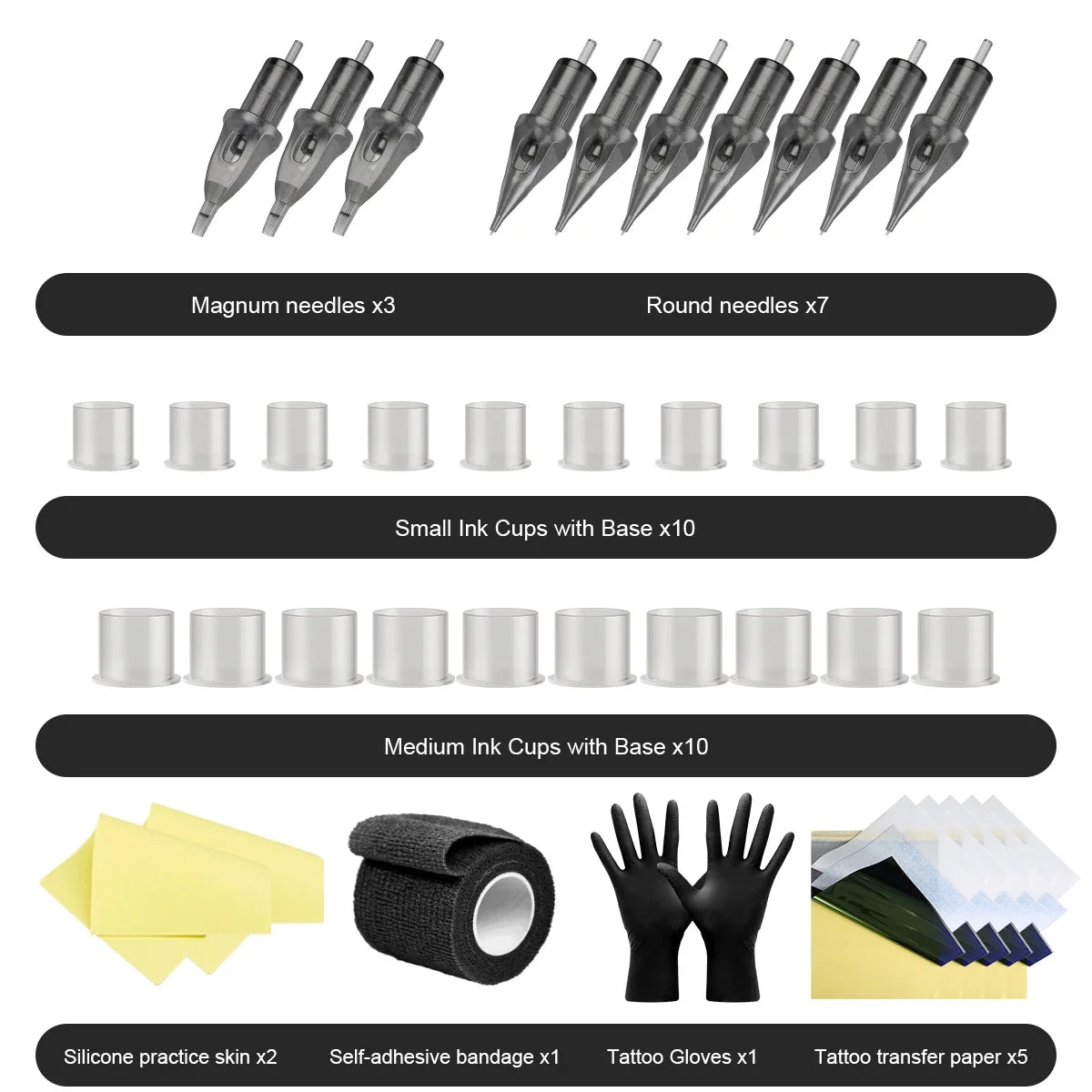 DM Wireless Tattoo Kit Complete Mini Rocket Machine Battery Case Needle Power Ink Rotary Tattoo Pen Permanent Makeup Tattoo Kit