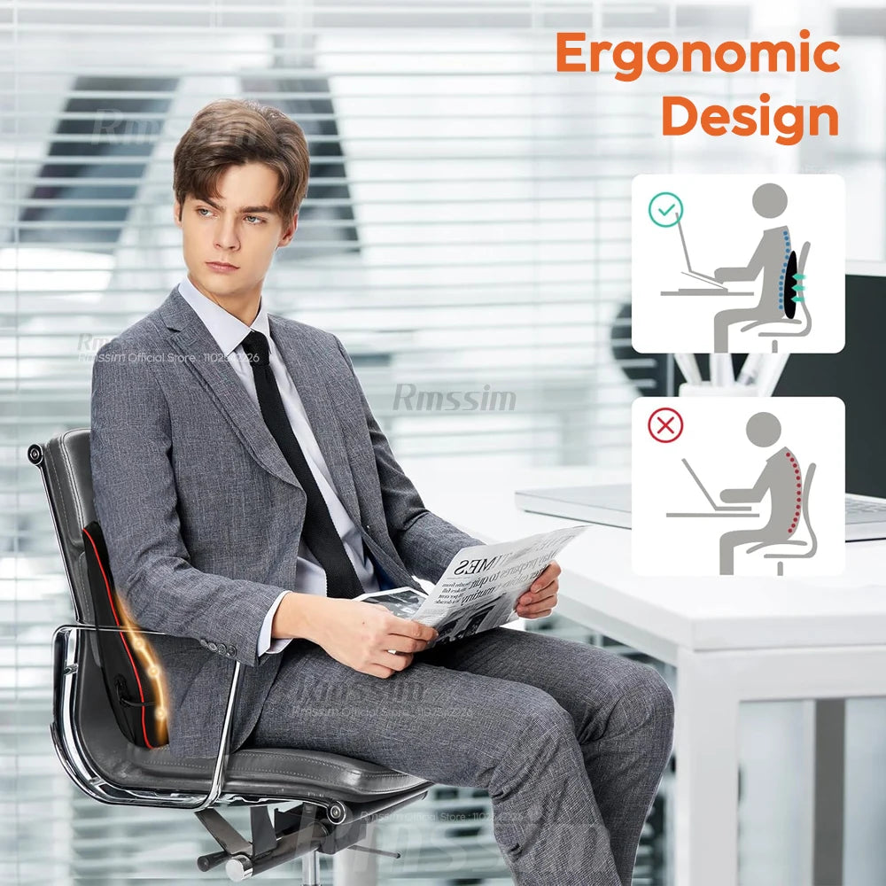 New Electric Massage Neck Pillow Shiatsu Head Cervical Ttraction Body Back Waist Massager Car with Heating Vibrating Massage