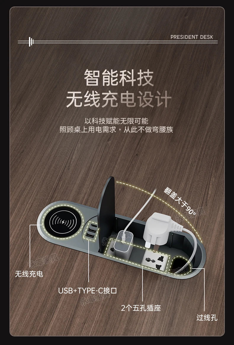 Organizer Luxury L Shape Computer gamer table cabinets executive Work office desk Multifunctional cable box Work Desk Table home