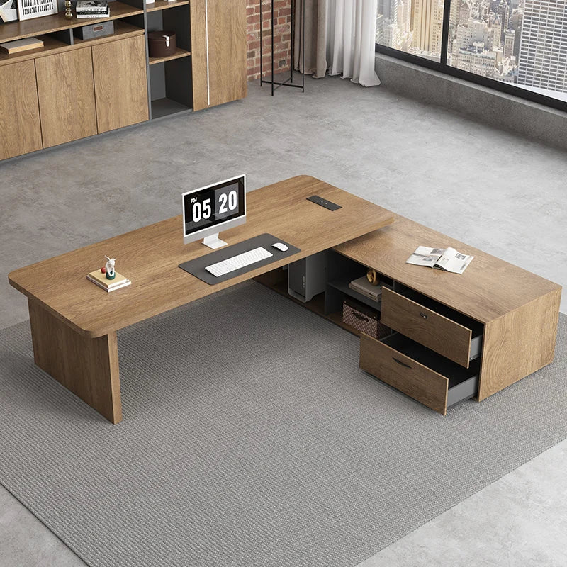 Boss Simple Furniture Computer Office Table Chair Combination Workshop Seating Desk Crafting Desk With Storage Design Furniture
