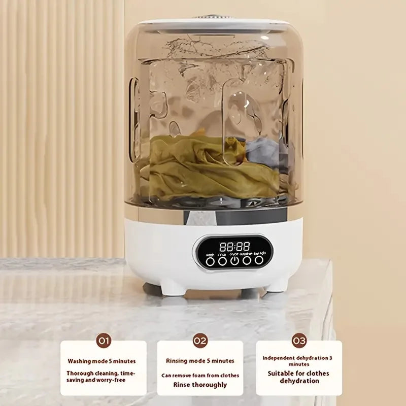 USB charging portable mini automatic washing machine can dehydrate, no need to plug in, no need to assemble