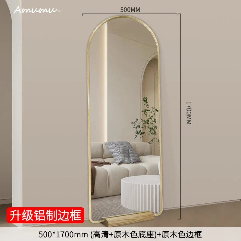 Funky Floor Mirror Standing Bathroom Bedroom Luxury Long Men Full Body Modern Mirror Decoration Espelhos Living Room Decorations