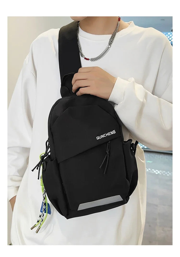 Crossbody Bag Men's Single Shoulder Small Backpack Chest Bag Women's Cycling Sports Mountain Climbing Boys Tablet Lightweight Mo