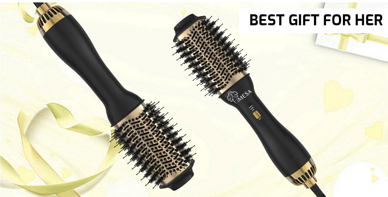 imesa 4 in 1 Hot Air Brush&Volumizer PLUS 2.0multifunctional styler professional home straight curling iron Free storage bag