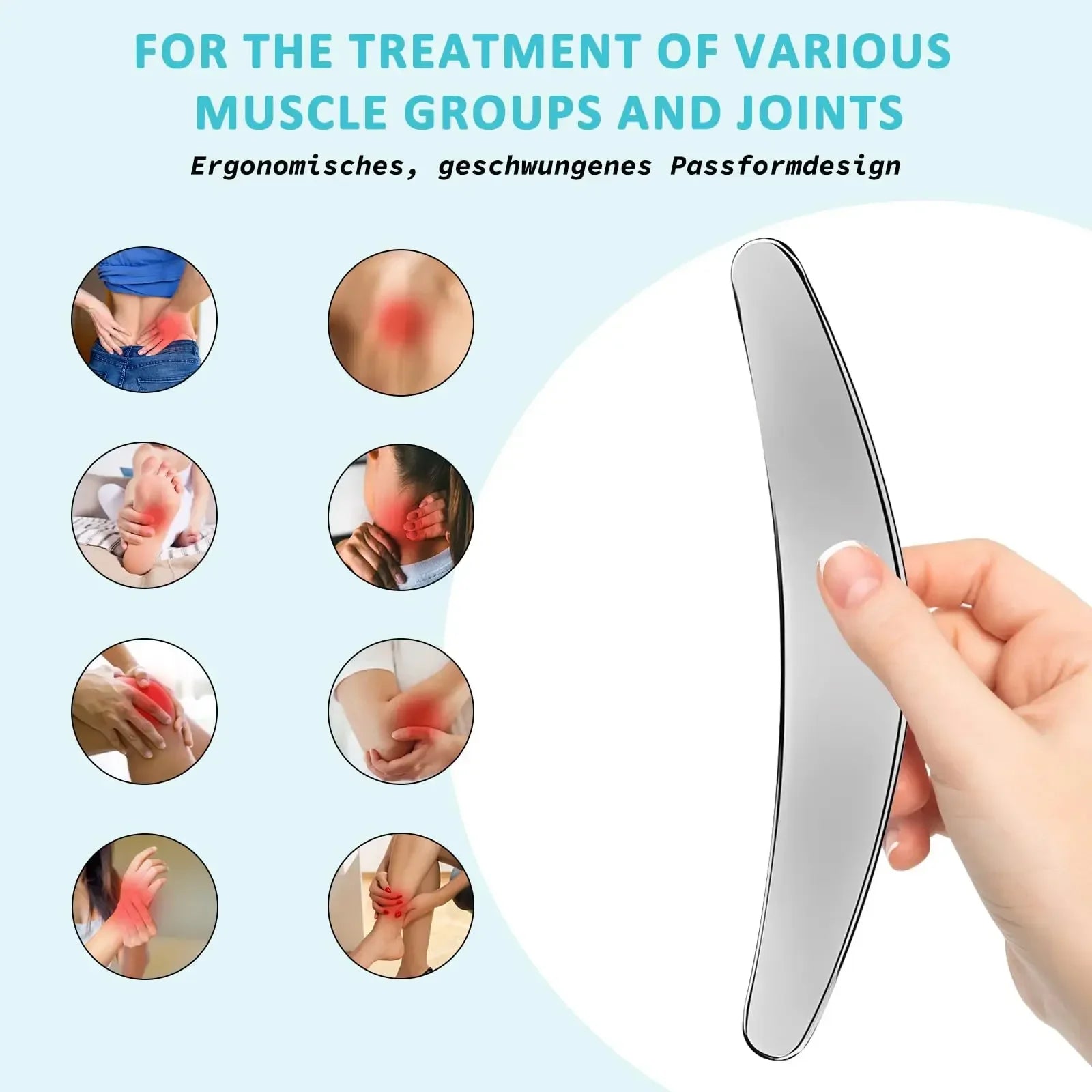 Muscle Fascia Knife Multi-Functional Muscle Release Massage Knife Exercise Scraping Knife Gym Stainless Steel