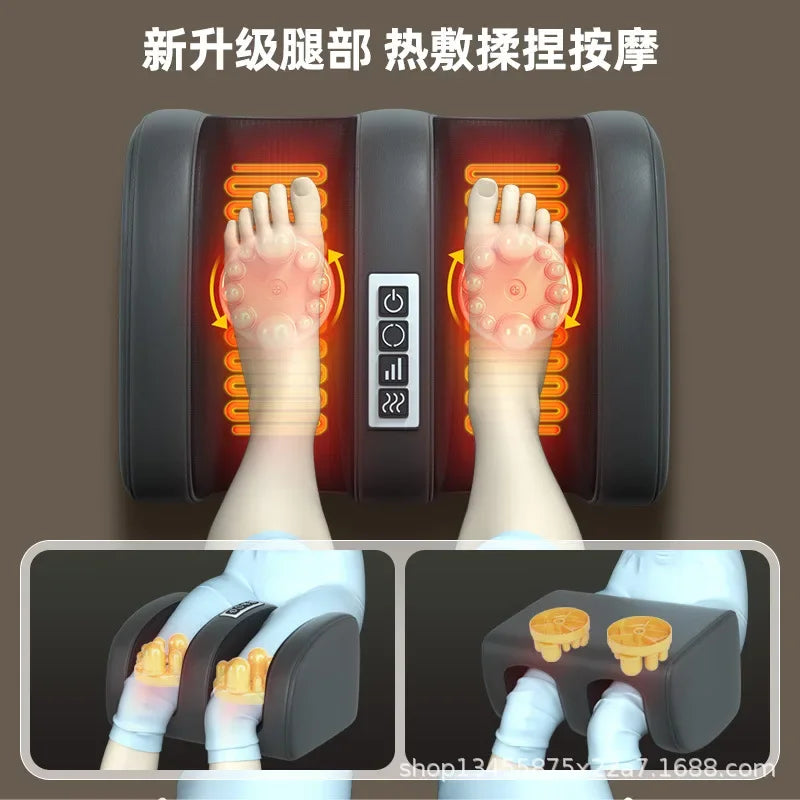 Full Body Hot Compress Massage Cushion Household Five-in-one Multi-part Massage Pad Intelligent Remote Control