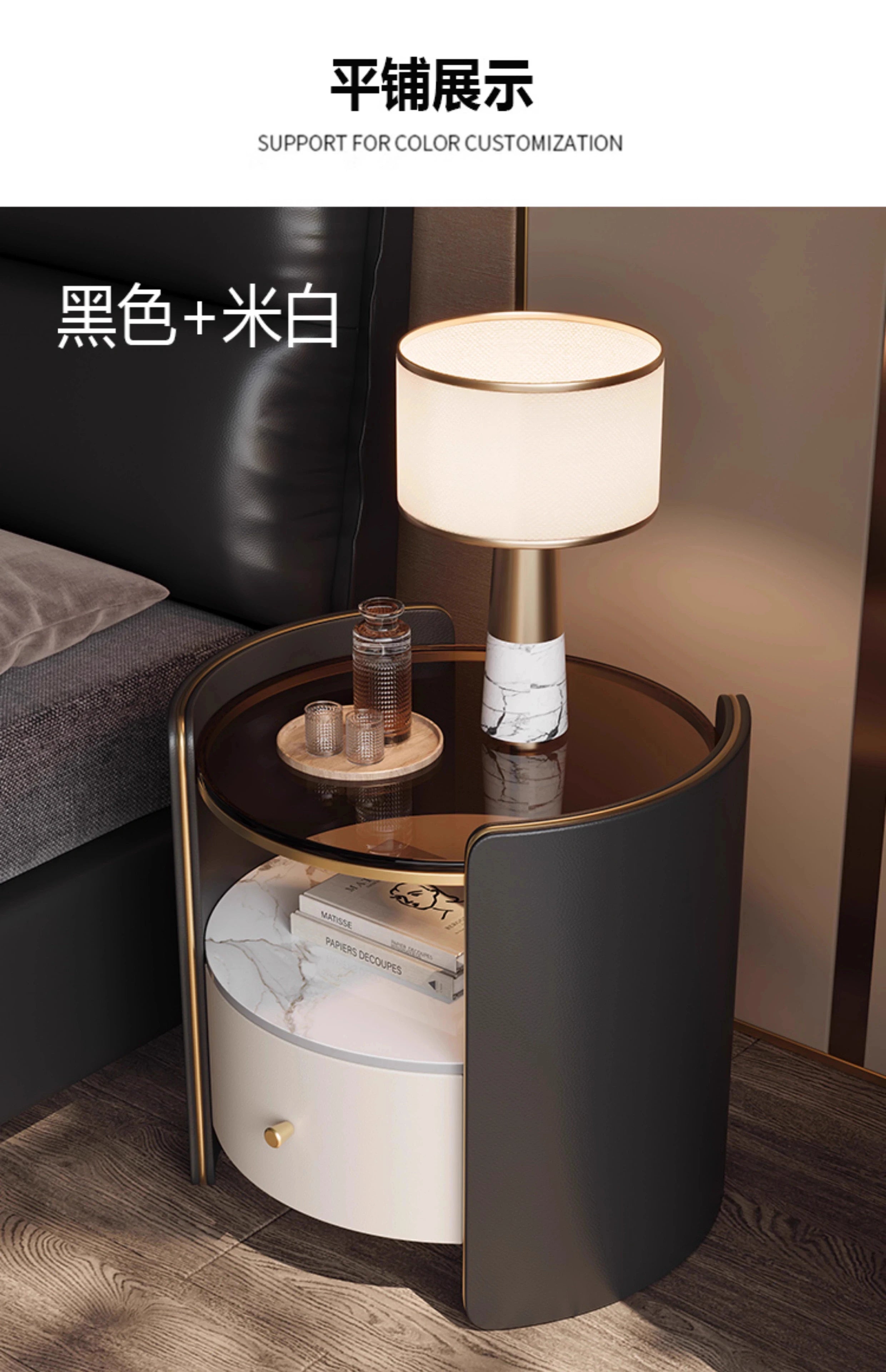 Tall Nordic Nightstands Organizer Design Beige Luxury Modern Bedside Table Space Saving Unique Szafki Nocne Furniture Home
