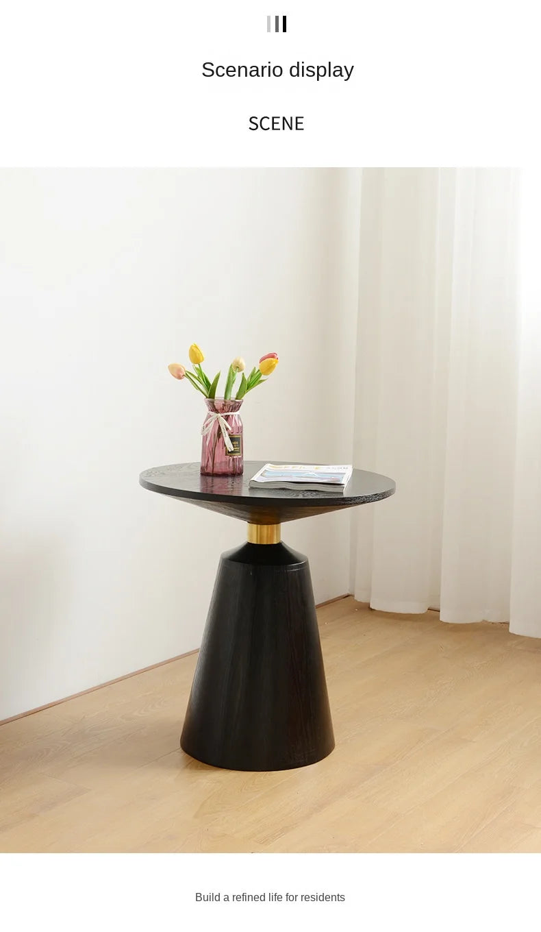 Modern Solid Wood Small Round Table Coffee Table Living Room Furniture Sofa Side A Few Simple Negotiation Table Coffee Table New