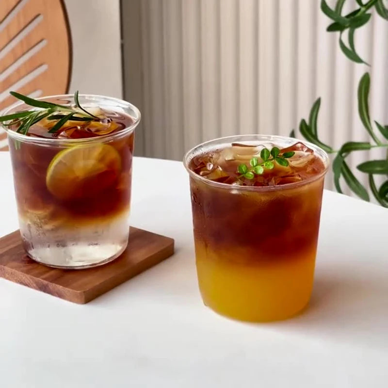 Household Glass Coffee Cup Curled Latte Cups Drinkware Juice Milk Simple Mug Transparent Water Bottles Glassware Cups Coffeeware