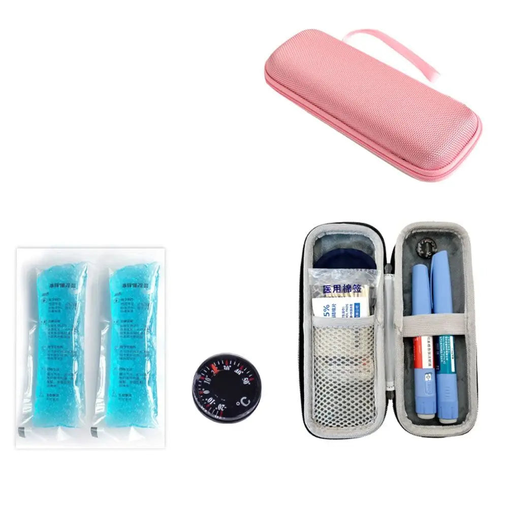 Waterproof Insulin Cooling Bag Portable EVA Thermal Insulated Insulin Cooler with Gel Pen Bag Diabetics