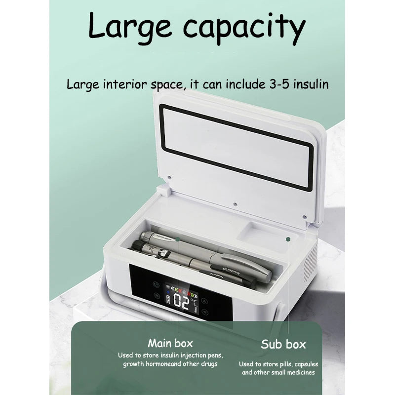 Portable Insulin Refrigerated Box Small Mini Refrigerator Car Mounted Household Travel Rechargeable Medicine Refrigerated Box