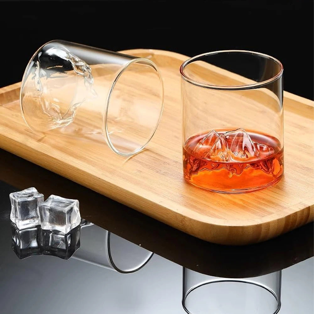 Drinkware glass glacier water cup 175/300ml Guanshan cup single whiskey transparent crystal cup suitable for bar party tea party