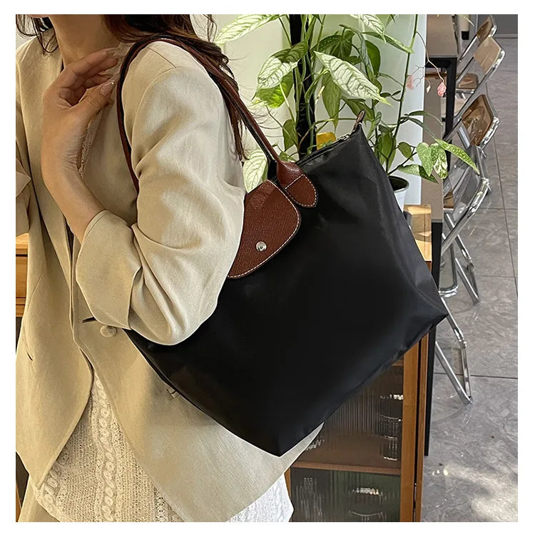 Women's shoulder bag new large-capacity tote bag armpit bag female Longxiang bag fashionable handbag