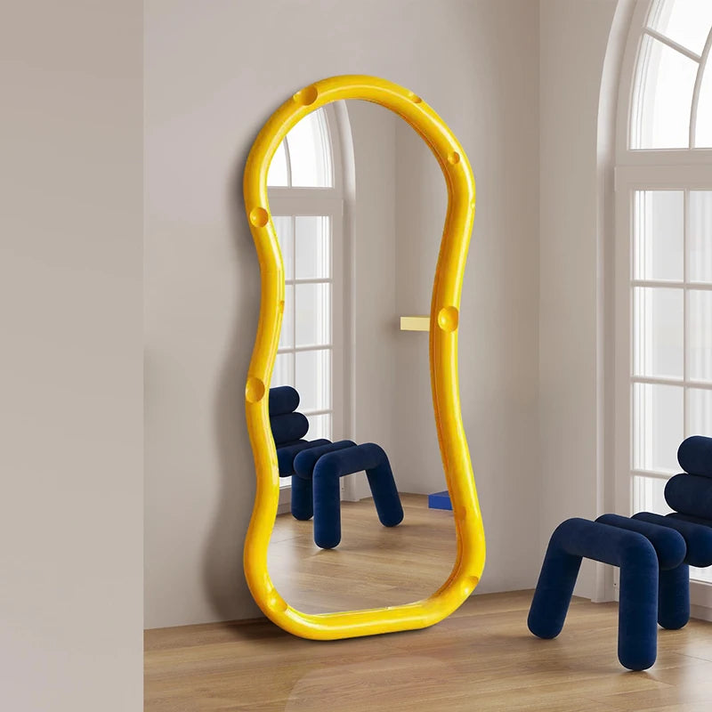 Oval Cute Mirrors Full Body Standing Nordic Princess Bedroom Mirrors Full Body Living Room Espejos Decorativos Room Decoration