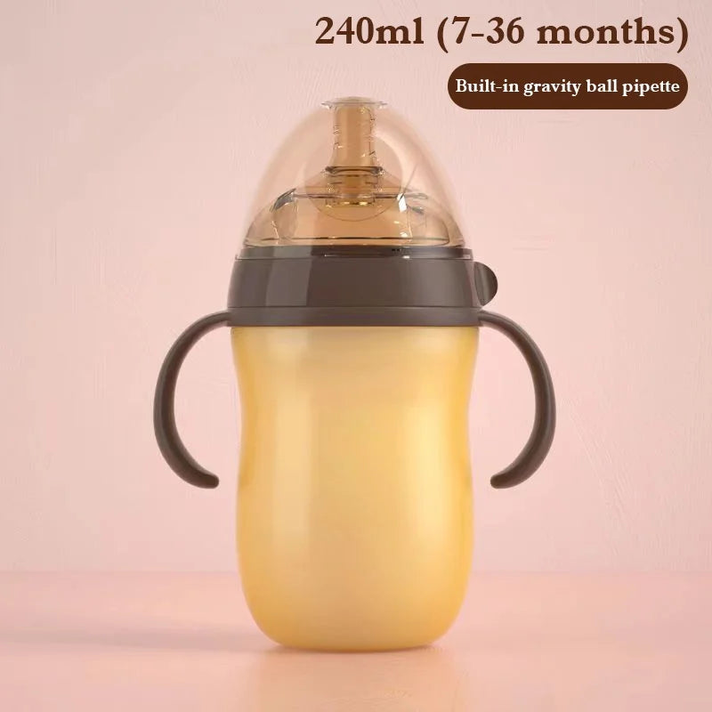 Baby Bottle with Silicone Handle Baby Bottle Photography Accessories 0-36 months 150ml 240ml Baby Boys and Girls