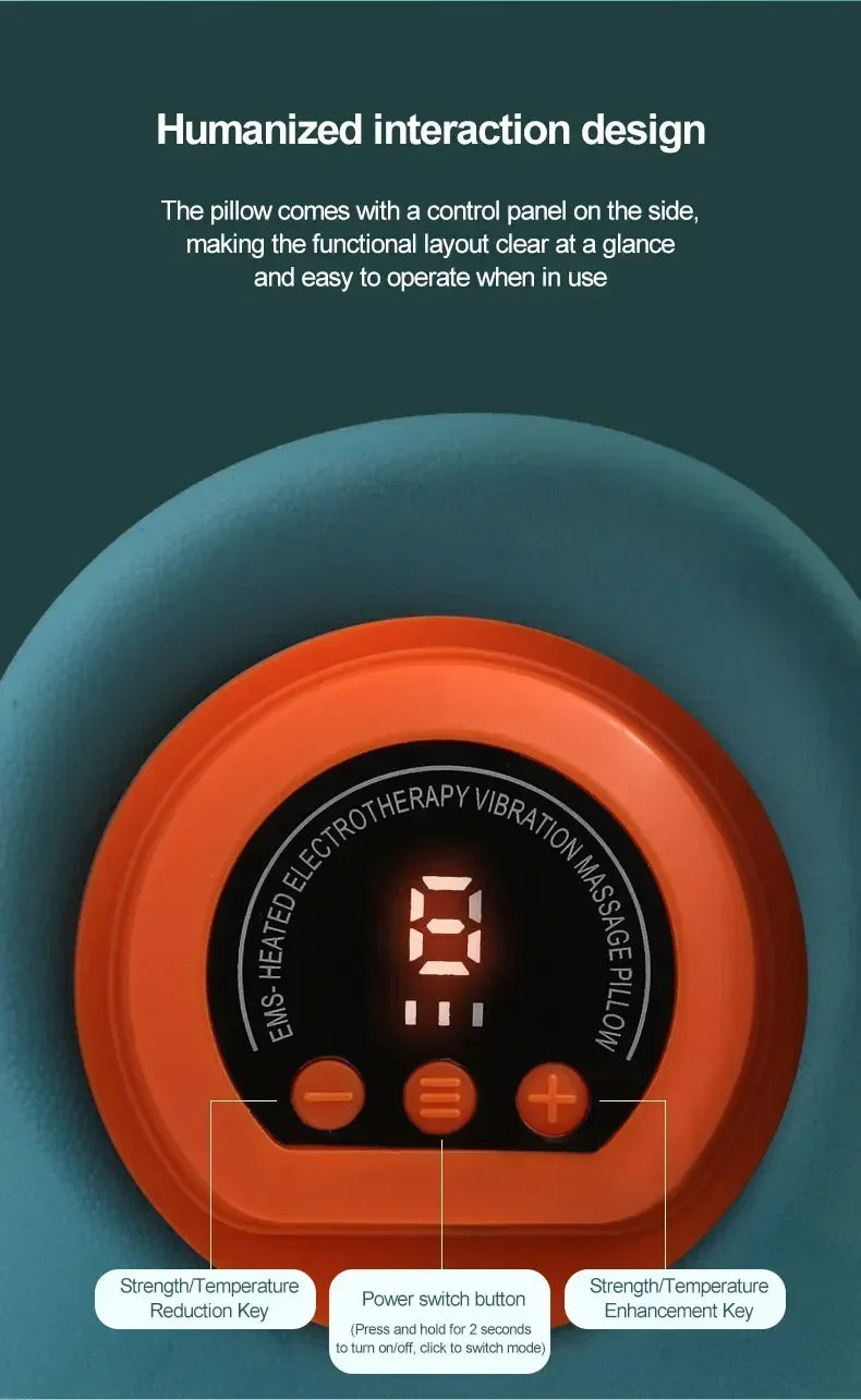 Electric Cervical Massager Neck Shoulder Stretcher Relaxer Chiropractic Traction Device Massage Pillow Cervical Spine Correction