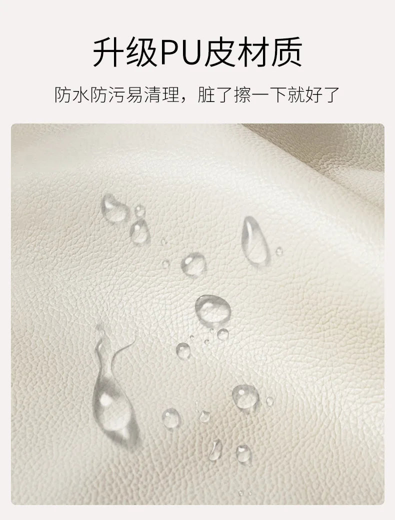 Foldable Strollers For Dogs Cats Milk White PU High Landscape Pet Stroller Outdoor Travel Pet Trolley Bearing Weight 15 KG