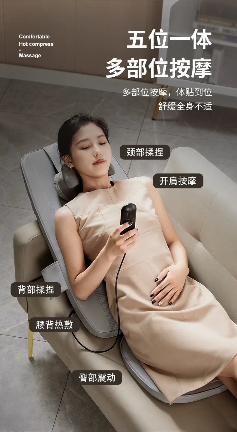 Electric Massage Pad Neck Massage Massager Waist and Neck Dual-purpose with Remote Control Plug Style