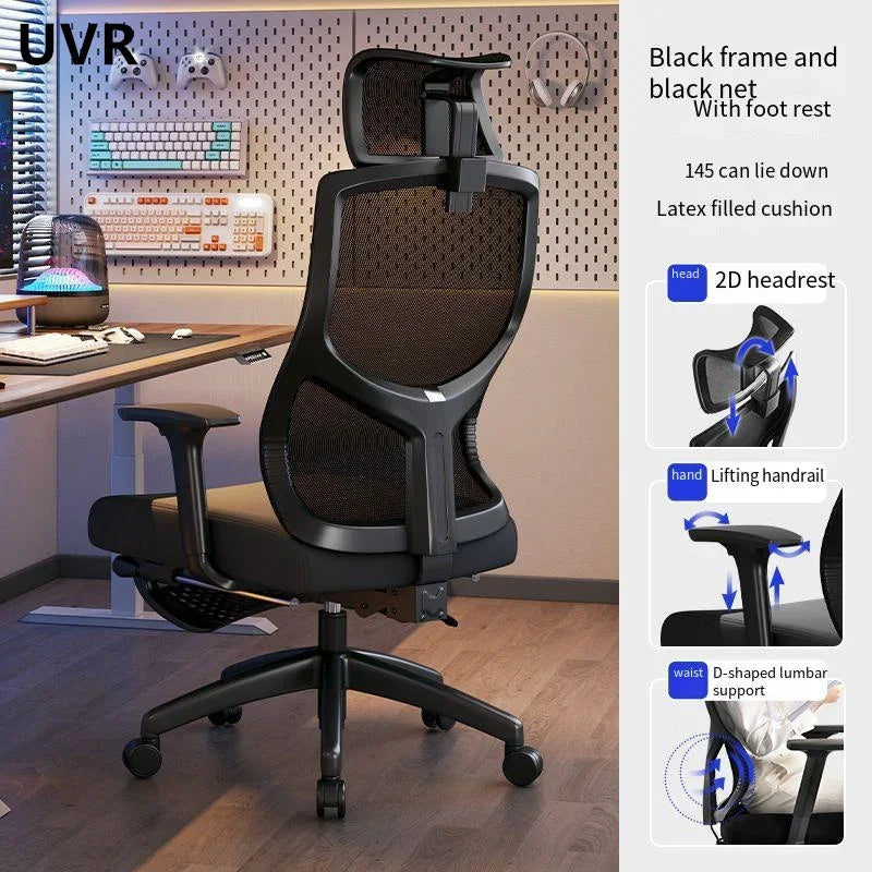 UVR Ergonomic Chair Gaming Computer Chair Can Be Lifted To Adjust The Backrest Chair Comfortable Mesh Staff Chair Office Chair