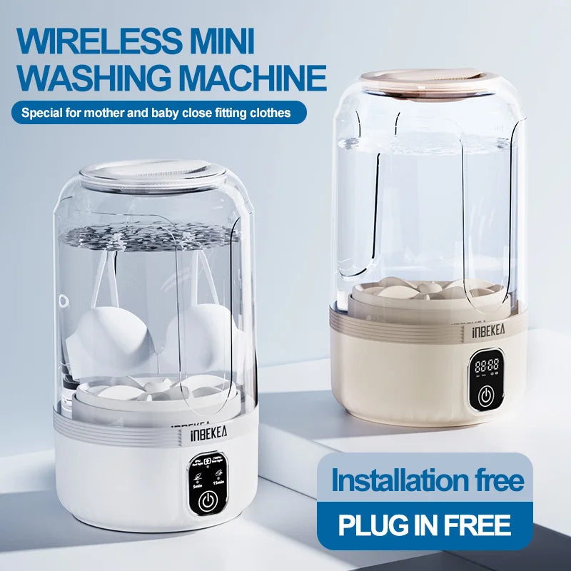 1.5L Wireless washing machine portable underwear cleaner Socks Washing Machine Dehydratable Laundry Bucket