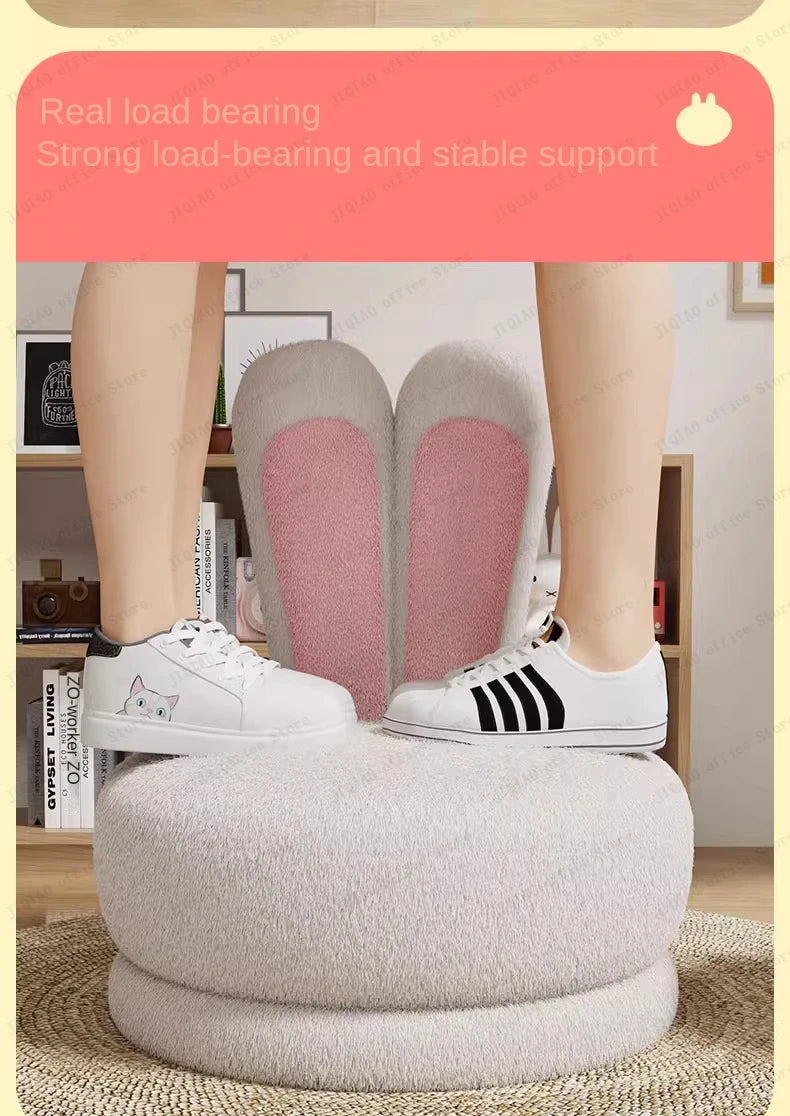 Children's Sofa Lazy Sofa Cute Chair for Living Room Rotating Cartoon Rabbit Ears Chair Leisure Reading Chair Chair with Back