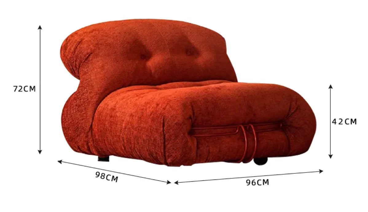 CASSINA Italian SORIANA Big Hippo Steel Teeth Medieval Wabi Sansi Cream Wind Fabric Corduroy Single Sofa