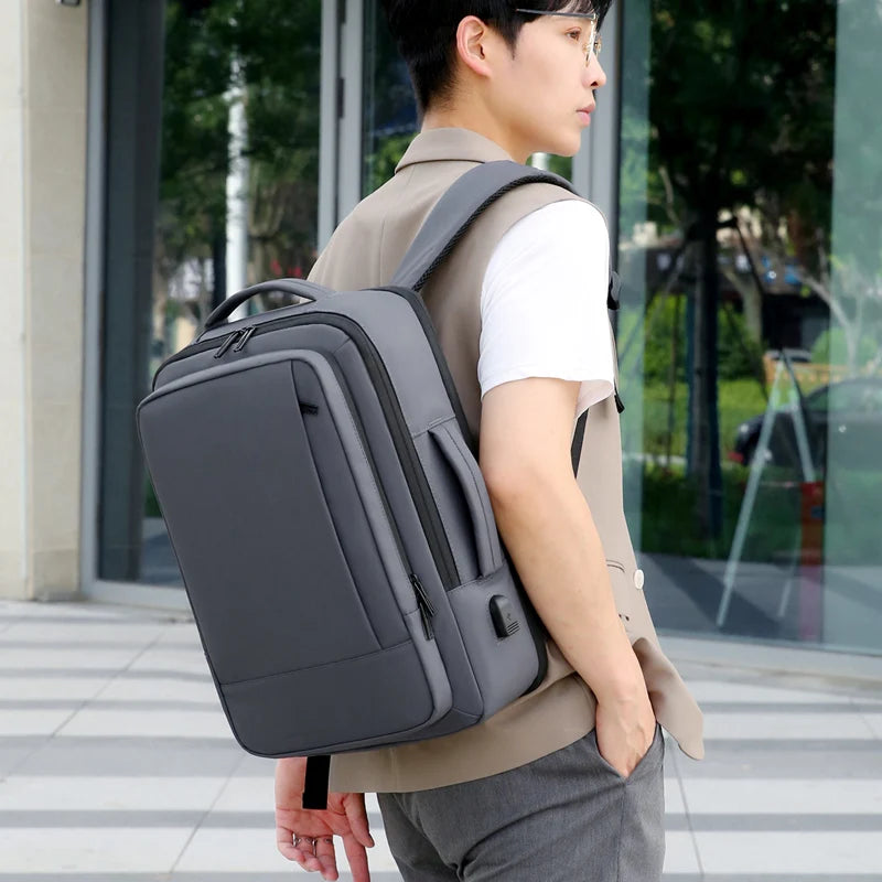Rilibegan Men Travel Backpack Expand Oxford Big Capacity USB Charge Business Male Backpacks Computer Men Backpacks