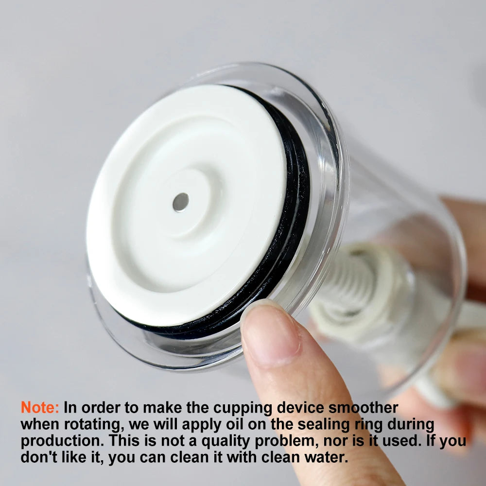 4 Sizes Cupping Therapy Set Body Massage Vacuum Rotating Handle Portable Twist Pump Suction Vacuum Nipple Suckers Cupping Cups