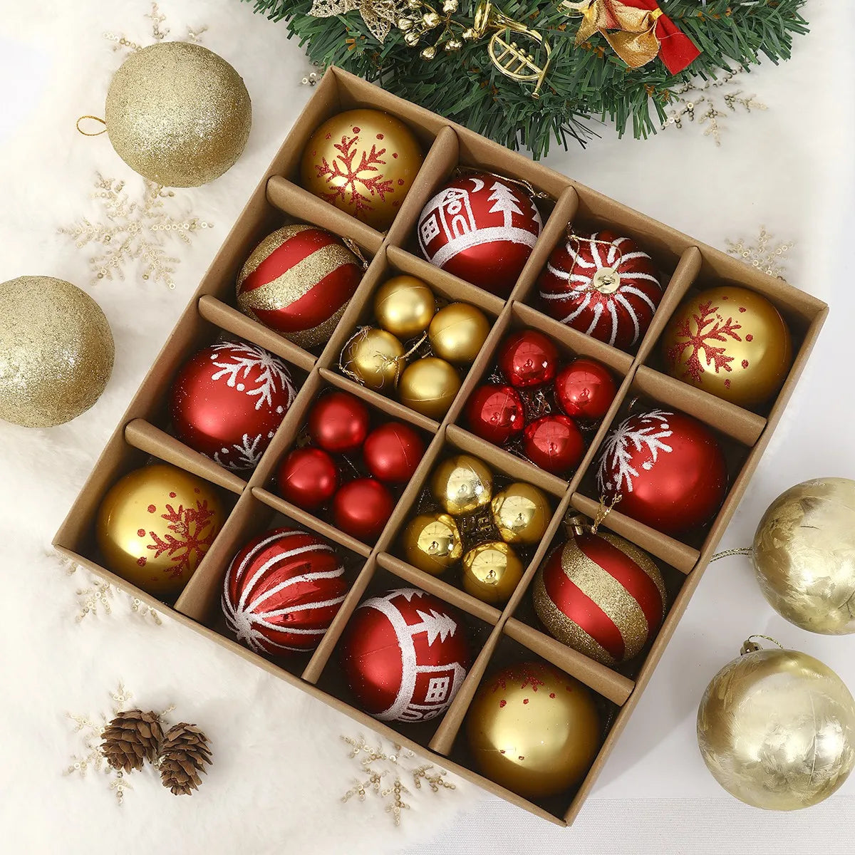 3/6cm Christmas Balls Christmas Tree Decoration Ornament for Home Decor Hanging Pendant New Year Gift Noel Navidad Xmas Ball