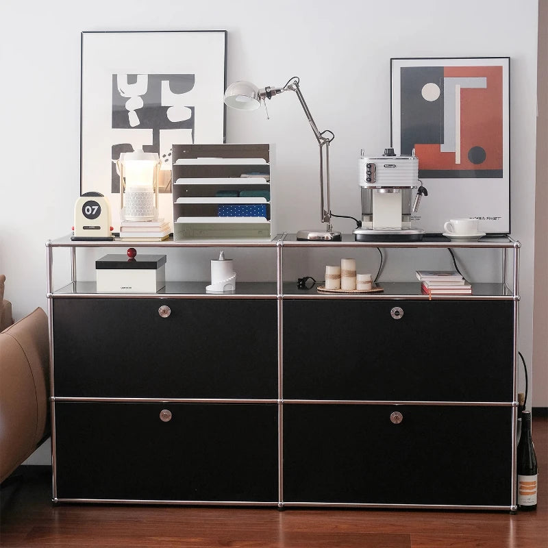 Cabinet for living room Storage locker drawer type storage Bedroom chest of drawers Organizer furniture Dual cabinet combination