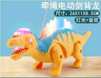 Dinosaur electric toys that can walk, lead ropes, light toys, Tyrannosaurus Rex boys, children's electric toys, babies