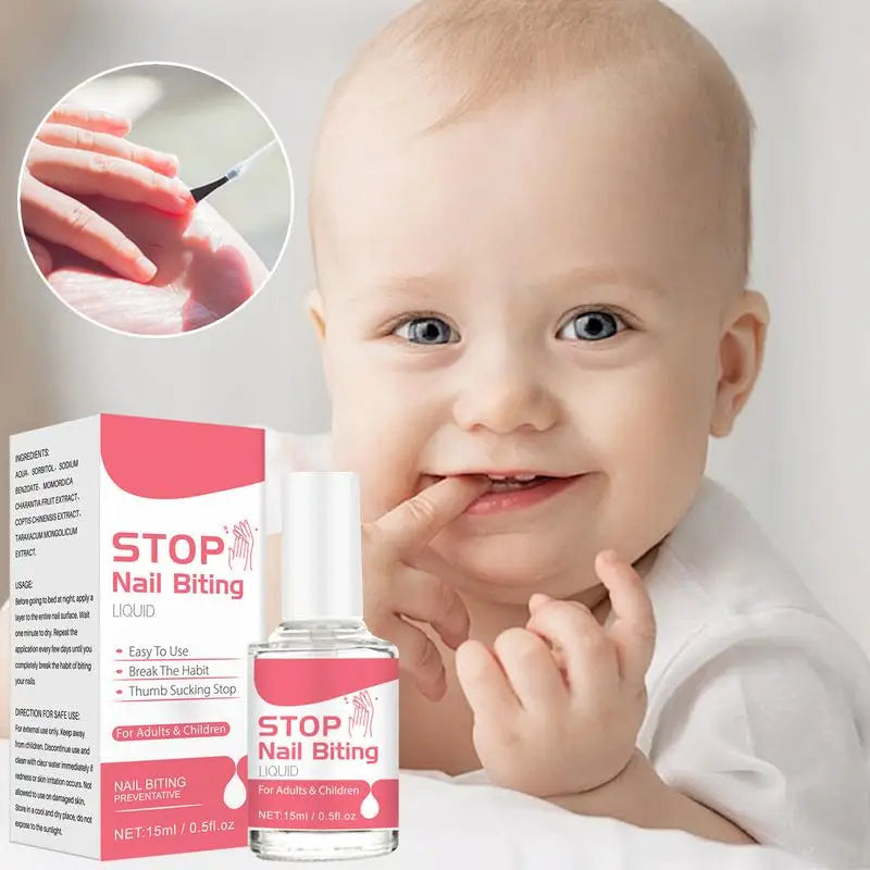 15ml Liquid To Stop Nail Biting 0.5fl oz Anti Bite Nail Polish Anti Nail Biting For Kids Care For All Ages Stop Thumb Sucking