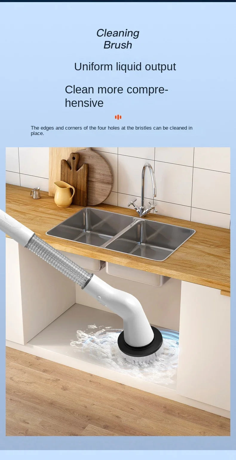 New Style Electric Cleaning Brush 5 in 1 Electric Multi-functional Home USB Automatic Cleaning Brush for Kitchen & Bathroom