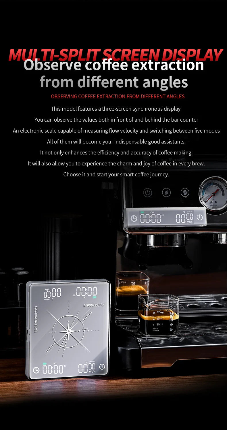 Bincoo Bluetooth Coffee Scale Precision Kitchen MINI Smart Digital Scale Small Electronic Scale Portable Barista Accessories