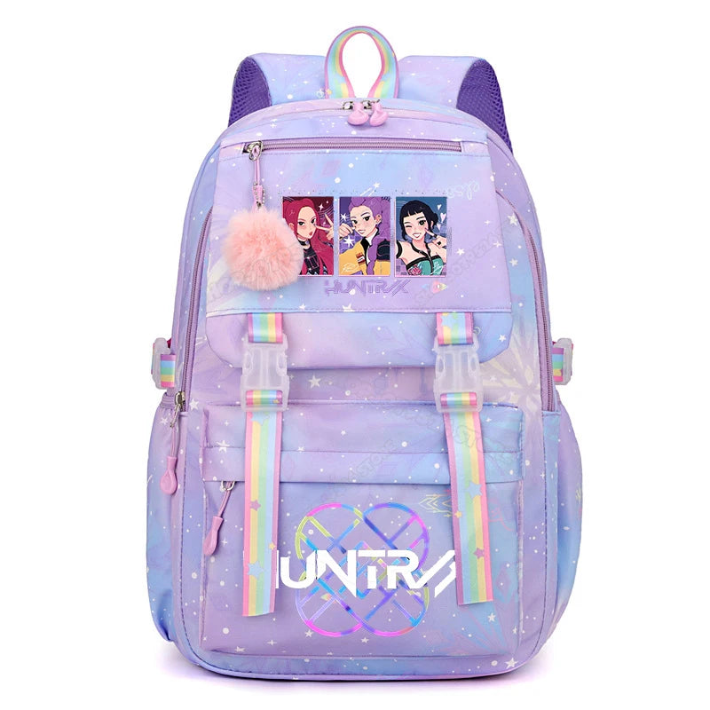 KPop Demon Hunters Backpack High-capacity Kids Knapsacks Movie Music Girl School Schoolbags Cartoon Anime Student Rucksack