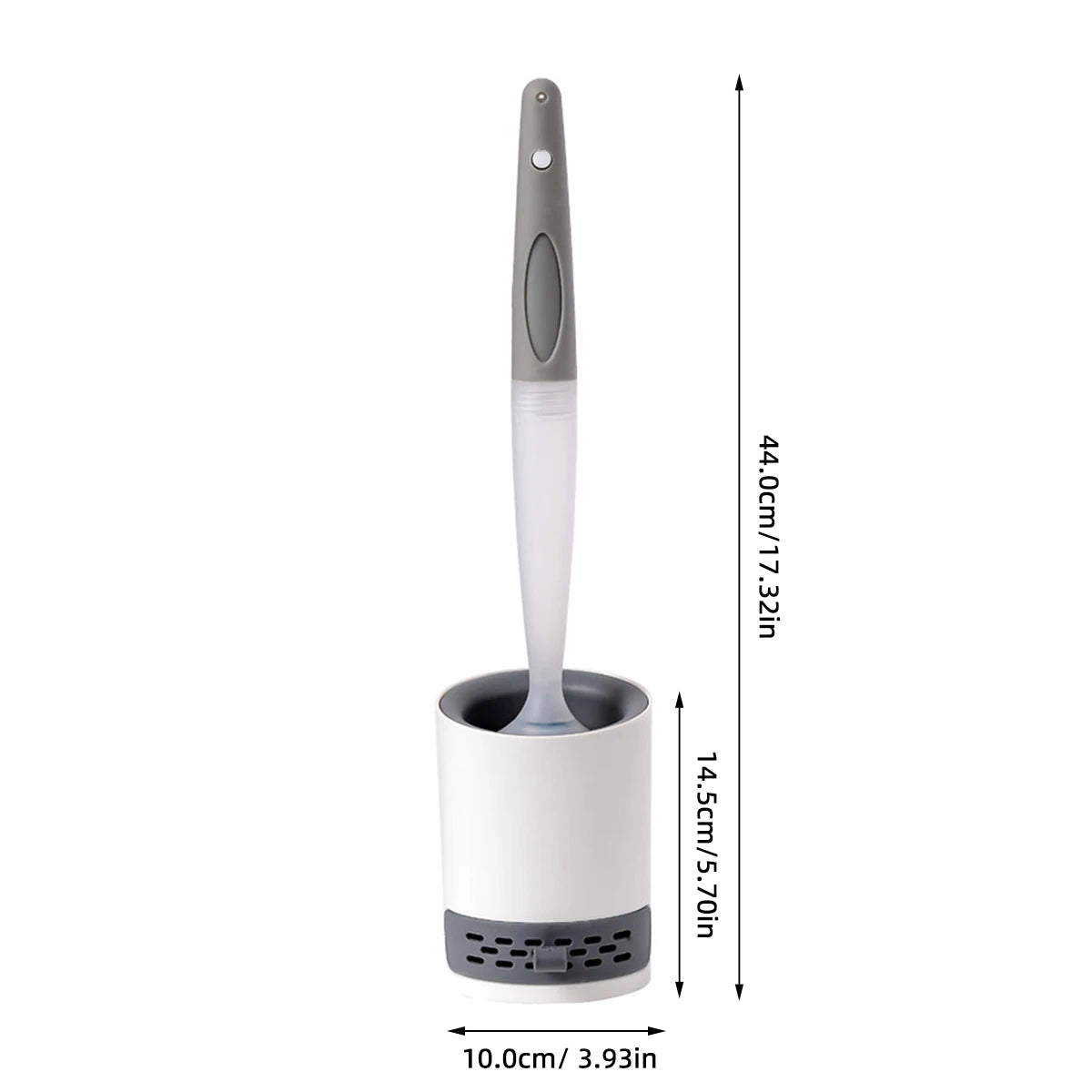 Water Spray Silicone Toilet Brush 40cm Long Handle Refillable Silicone TPR Brush With Wall-Mounted Bathroom Cleaning Accessories