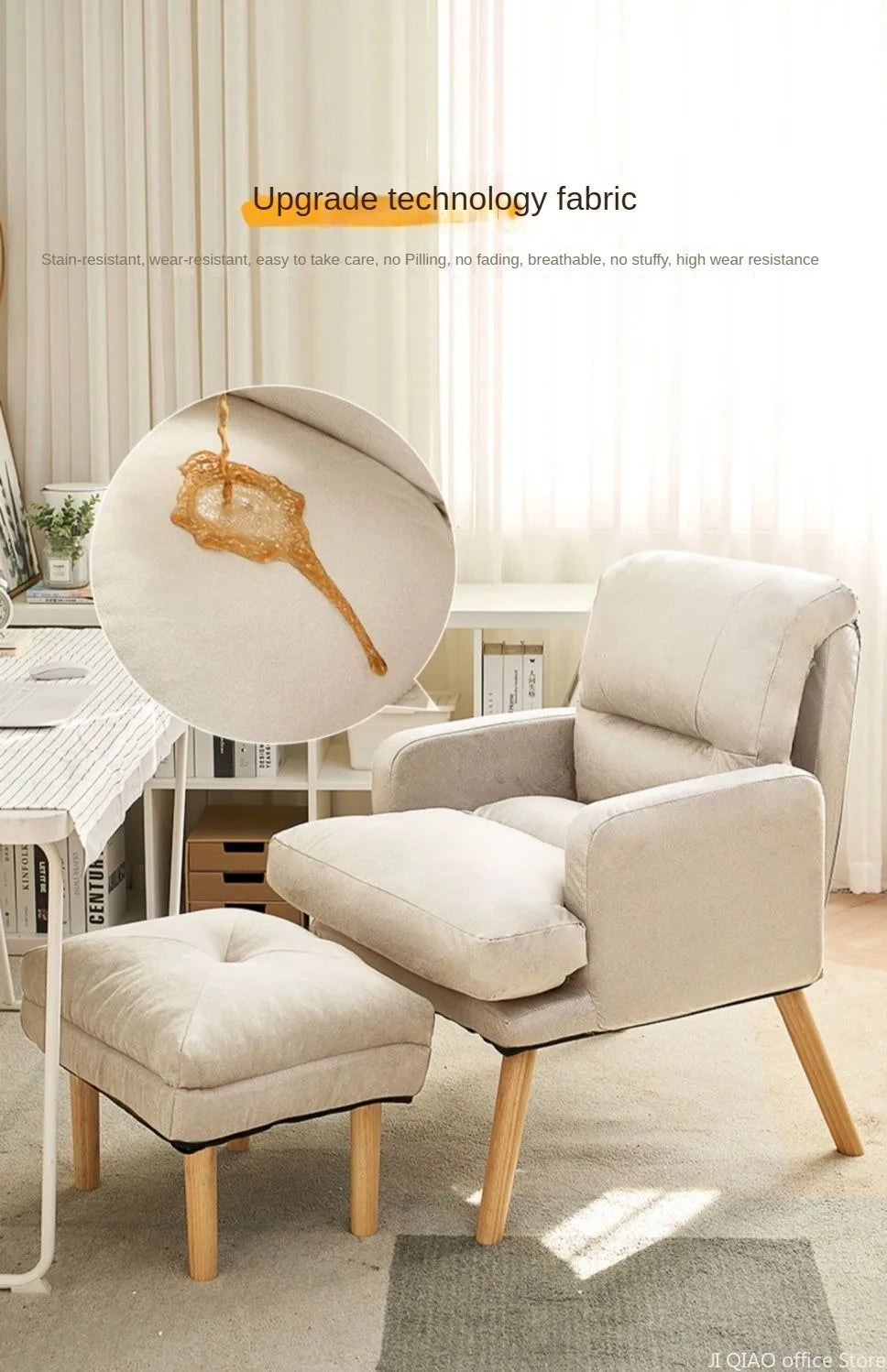 Living room lounge chair computer chair home study office chair bedroom armchair folding single person sofa chair vanity chair