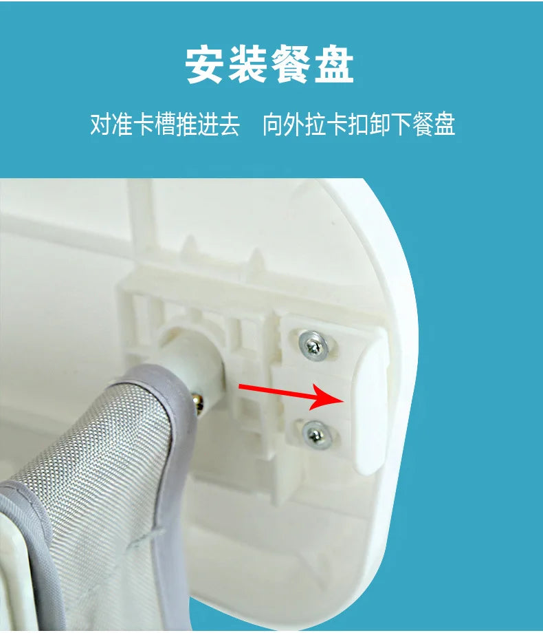 Baby Foldable Portable Dining Chair With Plate Seat Belt Children's Beach Chair Camping Child Comfortable Feeding Seat Baby