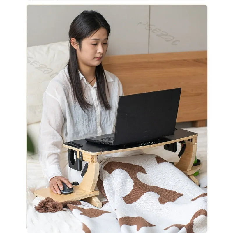 Home Lazy Bed Dining Table Dormitory Study Folding Office Desk Multi Functional Notebook Learning Tool