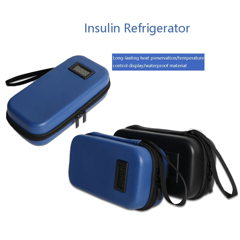 Insulin Cooler Travel Case TSA Approved Portable Medication Organizer with Thermometer and Ice Pack Insulated Diabetic Cooler
