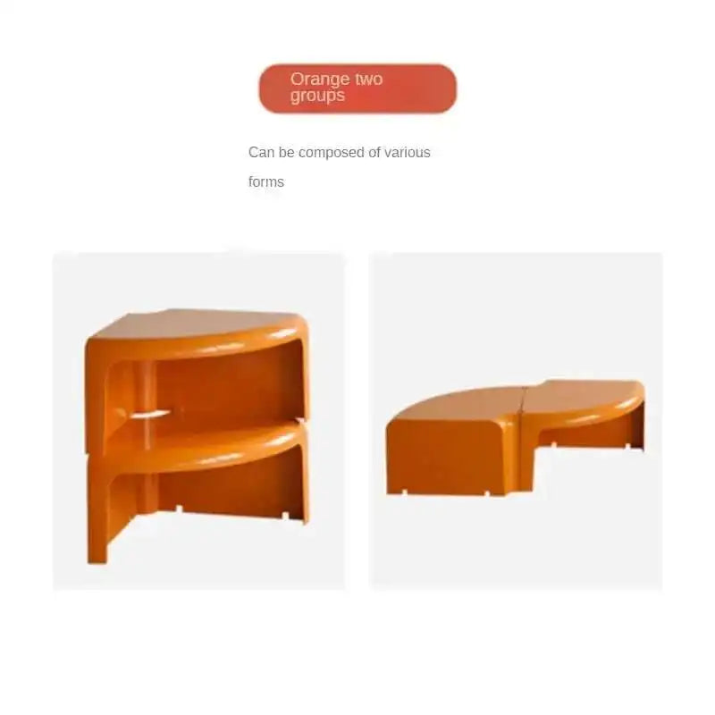 Nordic Round Color Side Table Creative ABS Plastic Coffee Tables Designer Living Room Furniture Modern Home Storage Corner Table