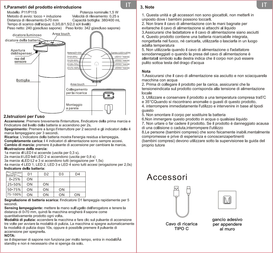 Automatic Liquid/Foma Soap Dispenser, Touchless Electric Dispenser, USB Rechargeable with Infrared Sensor for Bathroom,Kitchen