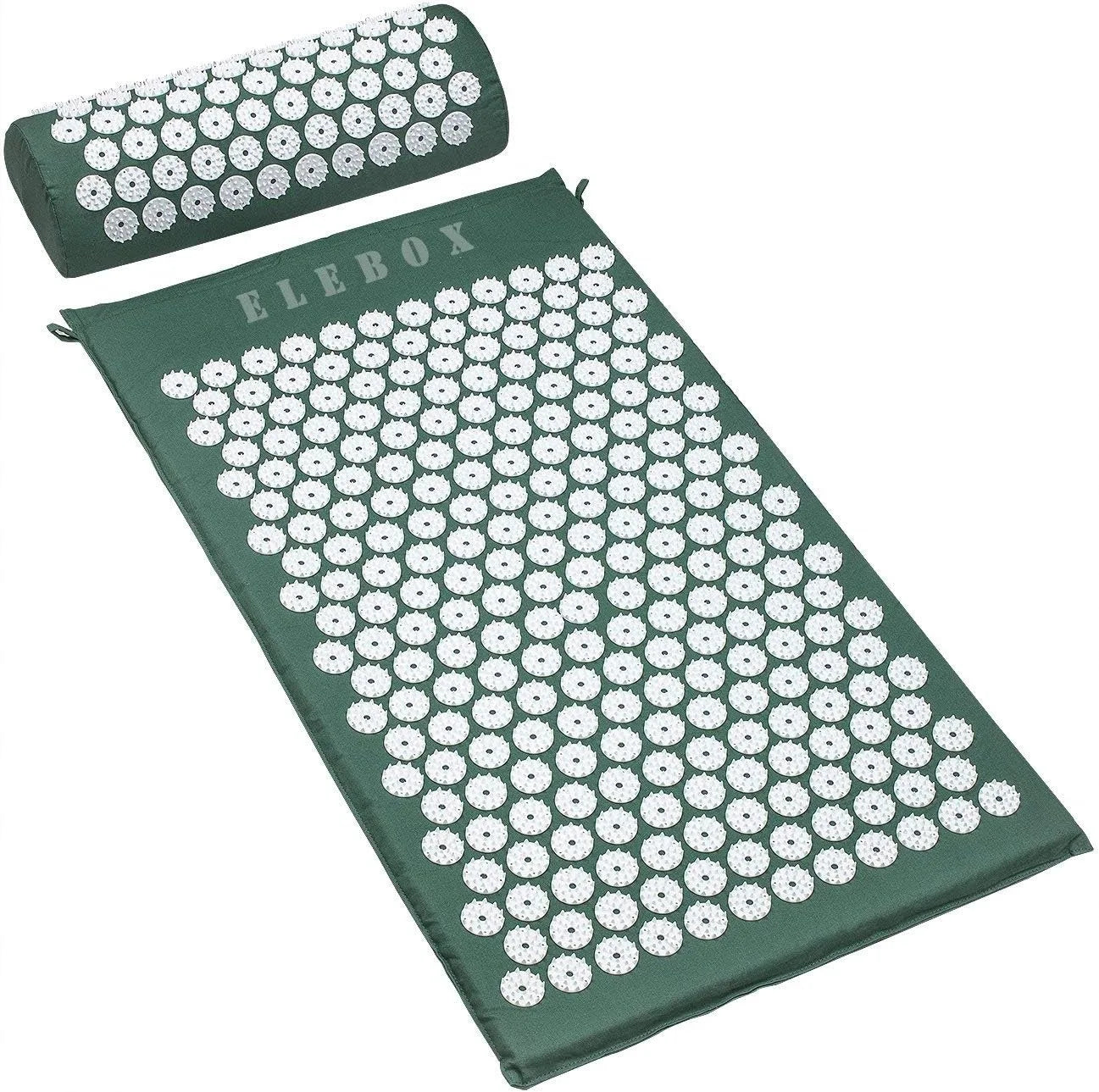 Acupressure Mat Massage Acupuncture Mat and Pillow Set  with Spike Points for Neck, Back and Stress Relief