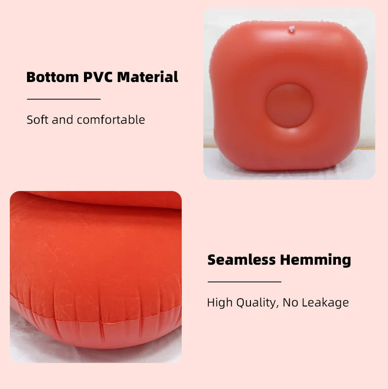 Lazy U-Shaped Inflatable Sofa Chairs Flocking Pvc Lounger Seat Outdoor Camping Living Room Portable Folding Air Single Sofa