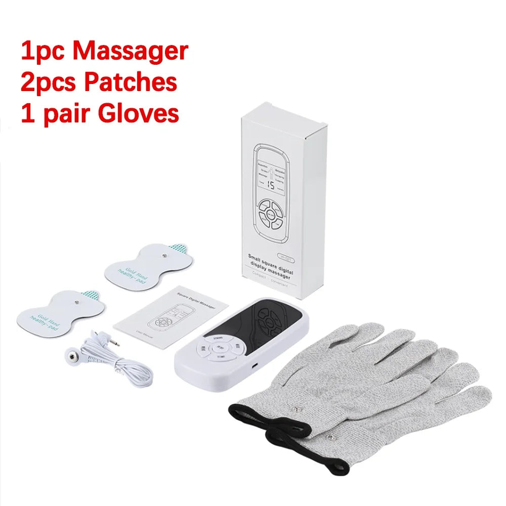 6 Modes Tens Electric Massager Muscle Relax Device Full Body Stimulator Back Waist Knee Healthy Care Patchs Digital Massage Tool