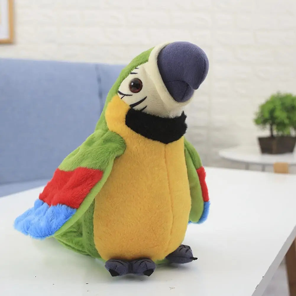 Talking Macaw Parrot Repeat What You Say Stuffed Animal Plush Toy Electronic Record Animated Bird Speaking Parrot Pet Plush Toys