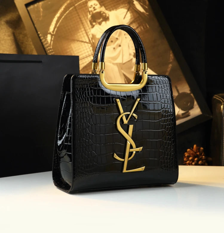 High-grade light luxury handbag 2024 new autumn and winter fashion Tote bag women's crocodile print single shoulder crossbodybag