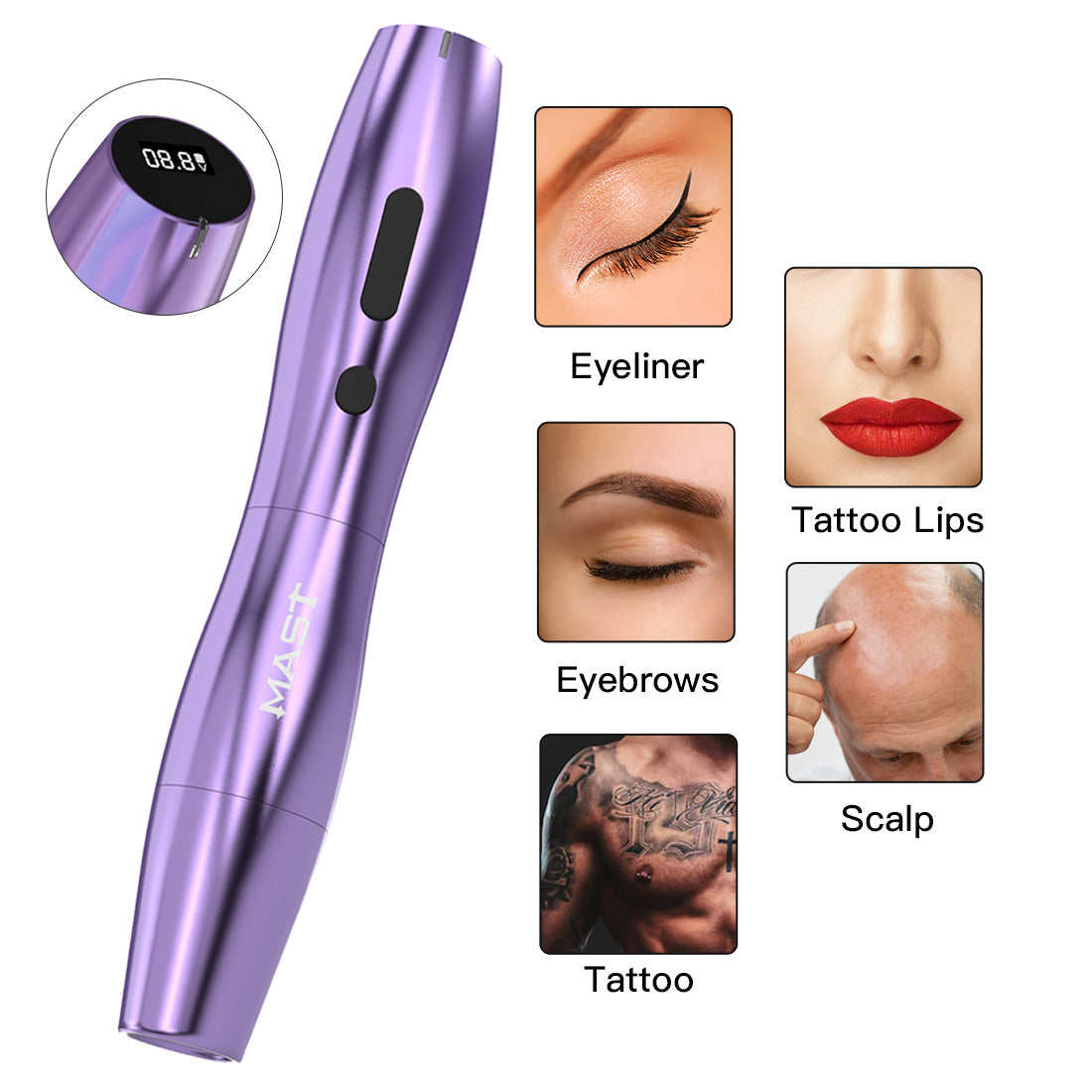 Dragonhawk Mast P20 Rotary Tattoo Machine Mast Tattoo 2.5mm Stroke Wireless Permanent Makeup Machine Pen Tattoo Supplies